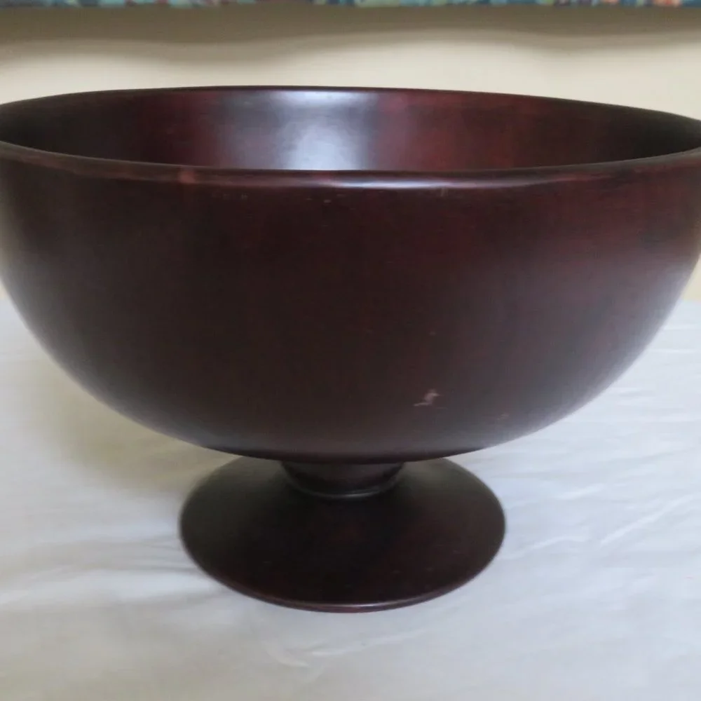 Wooden Pedestal Bowl by Nautica